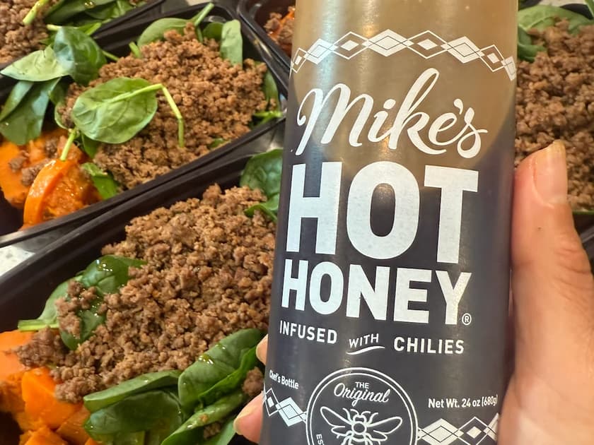 Hot Honey Beef Grind Bowl, prepped by Beatriz